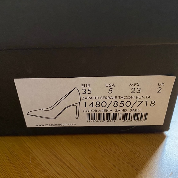 MASSIMO DUTTI Italian Suede  Stiletto Heel Pumps - 5B 35 - Picture 9 of 11